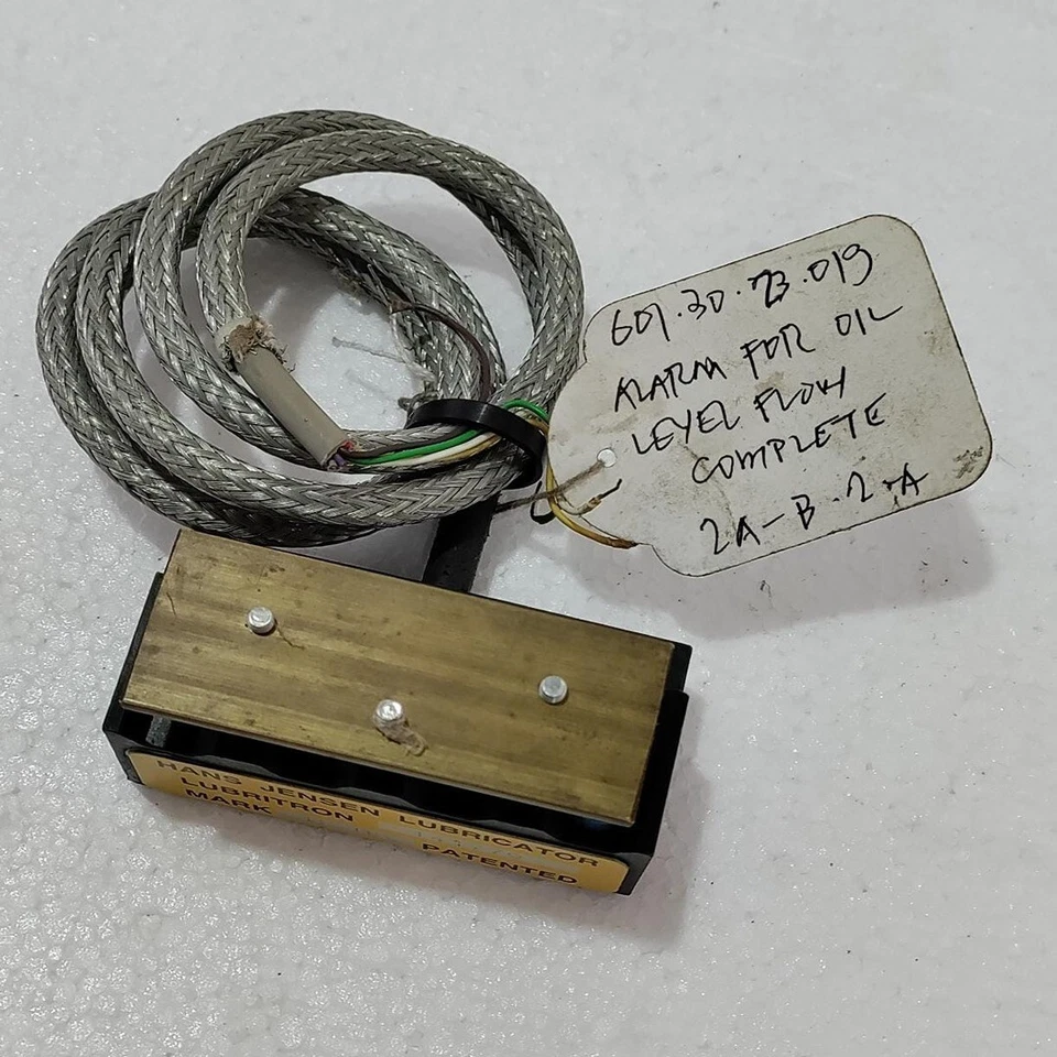 Hans Jensen Lubricator 141779, Alarm Oil Level & Flow